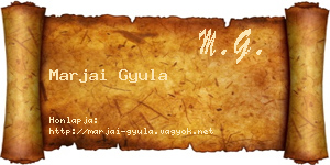 Marjai Gyula névjegykártya